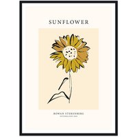 artvoll - Sunflower Poster by Rowan Sterenberg, schwarz, 70 x 100 cm von artvoll