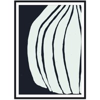 artvoll - Vase Poster mit Rahmen, schwarz, 50 x 70 cm von artvoll