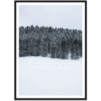 artvoll - Winter Wonderland Poster mit Rahmen, schwarz, 30 x 40 cm von artvoll