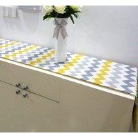 Baumwolle Tischläufer, Waschbar Grau Zitrone Chevron Couchtischläufer, Party, Hochzeitstisch, Geburtstag, Dusche Geschenk - Benutzerdefinierte Baumwolle Tischläufer, Waschbar Grau Zitrone Chevron Couchtischläufer, Party, Hochzeitstisch, Geburtstag, Dusche Geschenk - Benutzerdefinierte von artwhitepear