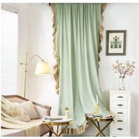 Geraffter Mint Leinen Fenstervorhang Vorhänge/Fensterbehandlung/Badezimmer Duschvorhang/Schlafzimmervorhang Panel/Kinderspielzimmer von artwhitepear