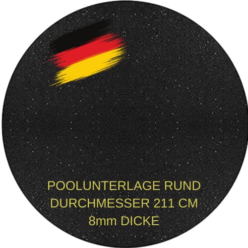 aruma® Poolunterlage 211 cm Durchmesser | 8 mm dick | Perfekt als Schutz & rutschfeste Unterlage für den Pool | Temperaturbeständig | Kratzfest von aruma