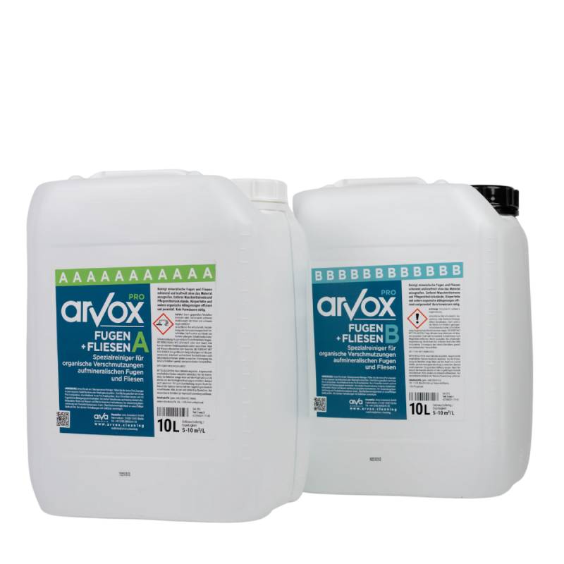 Arvox Pro Fugen + Fliesen 2 x 10 L Set von arvox