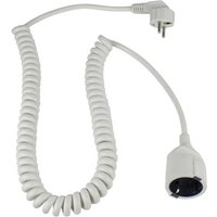 AS Schwabe 70412 Strom Verlängerungskabel 16A Weiß 2.50m H05VV-F 3G 1,5mm² Spiralkabel von AS Schwabe