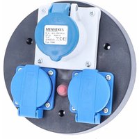 CEE Steckdoseneinsatz 230V 3-fach Thermoschutzschalter blau IP44 von as - Schwabe