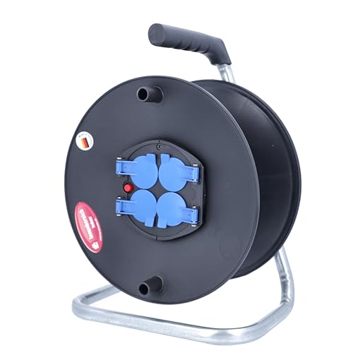 as - Schwabe Kunststoffkabeltrommel Leertrommel Ø285 mm für ca. 50 m Kabel, 4 Einbausteckdosen mit Klappdeckel 230V/16A, Thermoschutzschalter, IP20, Schwarz, 10208 as - Schwabe Kunststoffkabeltrommel Leertrommel Ø285 mm für ca. 50 m Kabel, 4 Einbausteckdosen mit Klappdeckel 230V/16A, Thermoschutzschalter, IP20, Schwarz, 10208 von as - Schwabe