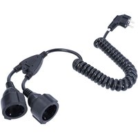 as - Schwabe 2-fach Spiralkabel 4m H05VV-F 3G1,5 IP20 von as - Schwabe