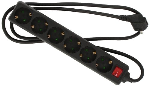 as - Schwabe 6-Fach Steckdosenleiste schwarz mit Schalter 230 V / 16 A – Mehrfachstecker mit 1,4 m Leitung & Berührungsschutz – Steckdosen 45° gedreht – Mehrfachsteckdose Indoor – IP20, 11512 as - Schwabe 6-Fach Steckdosenleiste schwarz mit Schalter 230 V / 16 A – Mehrfachstecker mit 1,4 m Leitung & Berührungsschutz – Steckdosen 45° gedreht – Mehrfachsteckdose Indoor – IP20, 11512 von as - Schwabe