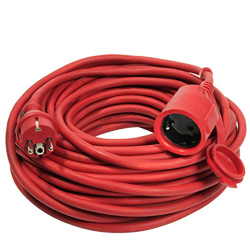 as - Schwabe Gummi-Verlängerungsleitung, 15 m H05RR-F 3G1,5 Kabel mit Schutzkontaktstecker und Schutzkontaktkupplung inkl. Schutzkappe, Verlängerungskabel 230V, 16A, IP44, Rot, 60215 as - Schwabe Gummi-Verlängerungsleitung, 15 m H05RR-F 3G1,5 Kabel mit Schutzkontaktstecker und Schutzkontaktkupplung inkl. Schutzkappe, Verlängerungskabel 230V, 16A, IP44, Rot, 60215 von as - Schwabe