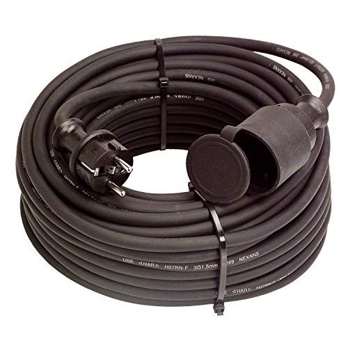 as - Schwabe Gummi-Verlängerungsleitung – 15 m Kabel mit Schutzkontaktstecker, Schutzkontaktkupplung inkl. Schutzkappe "– 230 V / 16 A Verlängerungskabel – IP44 – Made in Germany – Schwarz, 60335 as - Schwabe Gummi-Verlängerungsleitung – 15 m Kabel mit Schutzkontaktstecker, Schutzkontaktkupplung inkl. Schutzkappe "– 230 V / 16 A Verlängerungskabel – IP44 – Made in Germany – Schwarz, 60335 von as - Schwabe