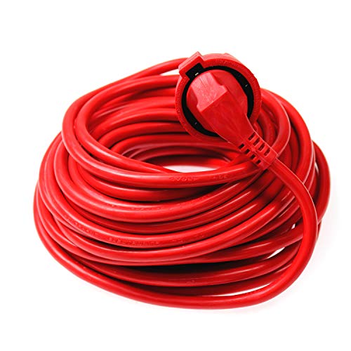 as - Schwabe Verlängerungsleitung, 50 m H05VV-F 3G1,5 Kabel mit Schutzkontaktstecker und Schutzkontaktkupplung, Verlängerungskabel für den Innenbereich 230V, 16A, IP20, Rot, 60359 as - Schwabe Verlängerungsleitung, 50 m H05VV-F 3G1,5 Kabel mit Schutzkontaktstecker und Schutzkontaktkupplung, Verlängerungskabel für den Innenbereich 230V, 16A, IP20, Rot, 60359 von as - Schwabe