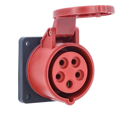 as - Schwabe CEE-Anbausteckdose - CEE Steckdose - 400V/16A/5-polig/6h - Flanschmaß 75 x 75 mm - Lochmaß 60 x 60 mm - Steckdose Schlagfest - Spritzwassergeschützt IP44, 60440 as - Schwabe CEE-Anbausteckdose - CEE Steckdose - 400V/16A/5-polig/6h - Flanschmaß 75 x 75 mm - Lochmaß 60 x 60 mm - Steckdose Schlagfest - Spritzwassergeschützt IP44, 60440 von as - Schwabe