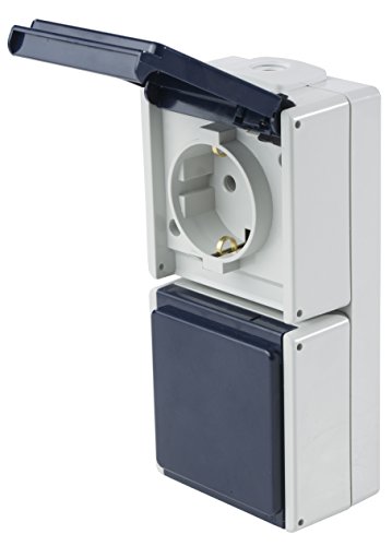 as - Schwabe 2-fach Steckdose senkrecht - Aufputzsteckdose -mit Klappdeckel - Feuchtraumsteckdose - UV-beständig - Anschluss Leitungen bis max. 2,5mm² - 230V/10A - IP54 - grau - Made in Germany, 62462 as - Schwabe 2-fach Steckdose senkrecht - Aufputzsteckdose -mit Klappdeckel - Feuchtraumsteckdose - UV-beständig - Anschluss Leitungen bis max. 2,5mm² - 230V/10A - IP54 - grau - Made in Germany, 62462 von as - Schwabe
