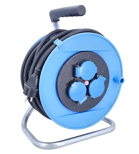 as - Schwabe Baustellen-Kabeltrommel 40m H07RN-F 3G1,5 mit Schutzkontaktstecker, 3x Schutzkontaktsteckdosen mit Sicherheitsklappdeckeln 230V, 16A, max. 3500W, Made in Germany, IP44, 11108 as - Schwabe Baustellen-Kabeltrommel 40m H07RN-F 3G1,5 mit Schutzkontaktstecker, 3x Schutzkontaktsteckdosen mit Sicherheitsklappdeckeln 230V, 16A, max. 3500W, Made in Germany, IP44, 11108 von as - Schwabe