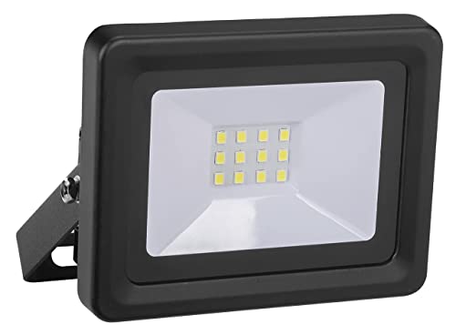 as - Schwabe Chip-LED Arbeitsleuchte – 10 W Baustrahler mit arretierbarer Befestigungshalterung – LED Spot geeignet als Arbeitslicht – LED Leuchte für die Außenbeleuchtung – Schwarz I 46323 von as - Schwabe