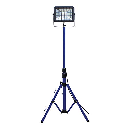 as - Schwabe SLIMLINE LED Baustrahler mit Stativ 30 W 2550 Lumen - verstellbar bis 1,60 m - Mobiler Scheinwerfer mit Stativ - 5 m Kabel - Arbeitsleuchte mit Schutzgitter - extrem robust - IP65, 46403 von as - Schwabe