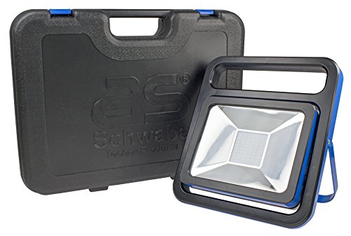 as - Schwabe Chip-LED-Strahler mit Akku und Koffer, 50 W, IP 54 Baustrahler für Aussen und Baustelle, 1 Stück, blau, 13 Stück, 46470 von as - Schwabe