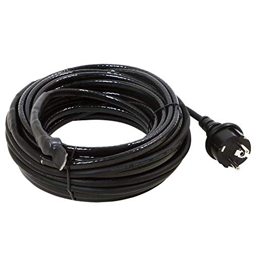 as - Schwabe EIS-Stop-Heizkabel 6 m Frostschutz-Heizkabel inkl. Thermostat 230 V, 50/60 Hz Heizleitung mit Schutzkontaktstecker 15 W/m Wärmekabel "gegen Frost IP44 Schwarz 67016 von as - Schwabe
