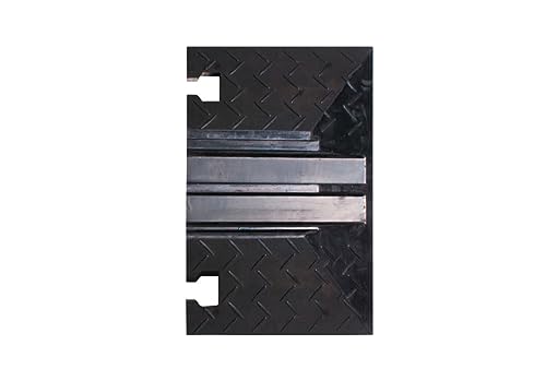 as - Schwabe Kabelbrücke 2 Kanal Endstück 150 x 245 x 40 mm - Kabelschutzmatte Vollgummi - Kabelkanal 32 x 32 mm - Schlauchbrücke Belastbarkeit bis 10t - Überfahrschutz für Kabel - schwarz/gelb, 63227 von as - Schwabe