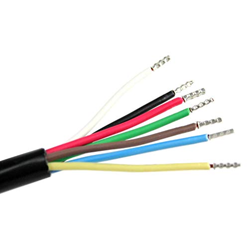 as - Schwabe Kunststoffmantelleitung 2 m H05VV-F 7x1,0 - Feindrähtiger Kupferleiter - für Steckdosen, Elektrozubehör & als Fahrzeugleitung - 12V DC - 70901 von as - Schwabe