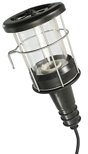 as - Schwabe Handleuchte mit E27 Sockel, max. 100 W - Inspektionslampe robust mit Gummihandgriff - verzinkter Schutzkorb - stoßdämpfendem Ring - 5 m Gummischlauchleitung - Arbeitsleuchte IP20, 47250 von as - Schwabe