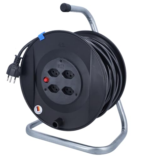 as - Schwabe Kabeltrommel 50 m - Schweizer Ausführung - H05VV-F 3G1,5-4-Fach T13 - mit Thermoschutz - verzinktes Fußgestell & Haltegriff - IP20 - Made in Germany, 711101 as - Schwabe Kabeltrommel 50 m - Schweizer Ausführung - H05VV-F 3G1,5-4-Fach T13 - mit Thermoschutz - verzinktes Fußgestell & Haltegriff - IP20 - Made in Germany, 711101 von as - Schwabe