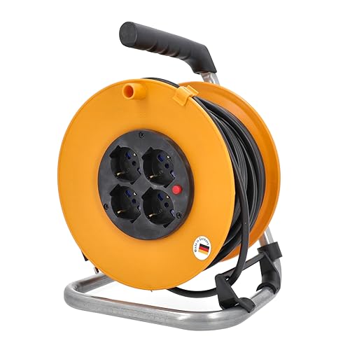 as - Schwabe Kabeltrommel 50 m - 230V / 16A - Kabeltrommel mit 4 integrierten italienischen Steckdosen und Sicherheitsstecker - Kabelspulen - Kabeltrommel - Made in Germany -IP20 - Orange, 311481 as - Schwabe Kabeltrommel 50 m - 230V / 16A - Kabeltrommel mit 4 integrierten italienischen Steckdosen und Sicherheitsstecker - Kabelspulen - Kabeltrommel - Made in Germany -IP20 - Orange, 311481 von as - Schwabe