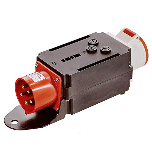 as - Schwabe MIXO Adapter / Stromverteiler BREG – CEE-Stecker auf CEE-Steckdose mit Absicherung – Robuster Baustellen Starkstrom-Verteiler – Made in EU- IP44 I 60532 von as - Schwabe