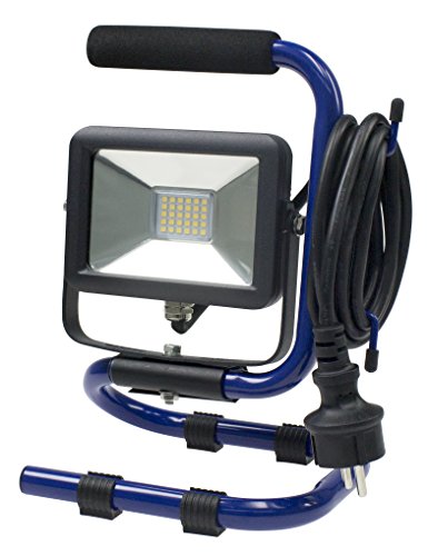 as - Schwabe Mobiler Chip-LED-Strahler 10 W, IP 65 Baustrahler für Aussen und Baustelle, Blau a_plus, 1 Stück, 46410 von as - Schwabe