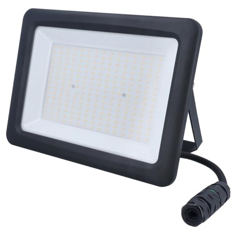as - Schwabe Optiline LED Strahler 150W 18.000 Lumen - 4000K neutralweiß - über 40.000 h Lebensdauer - Abstrahlwinkel: 120° - 15 cm Leitung mit Schnellanschlussadapter - Außenleuchte IP65, 46663 von as - Schwabe