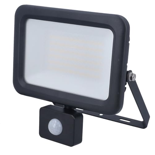 as - Schwabe Optiline LED Strahler mit Bewegungsmelder 50W 6000 Lumen - 4000K - über 40.000 h Lebensdauer - Abstrahlwinkel: 120° - 15 cm Leitung mit Schnellanschlussadapter - Außenleuchte IP44, 46671 von as - Schwabe