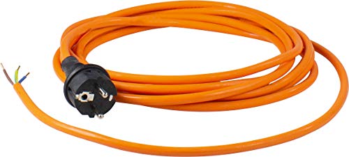 as - Schwabe PUR Baustellen-Anschlussleitung 3m IP44-230V, 16A, Polyurethan-Außenmantel H07BQ-F 3G1,0 - Schutzkontaktstecker, 30 mm abgemantelt, Orange, 70918 von as - Schwabe