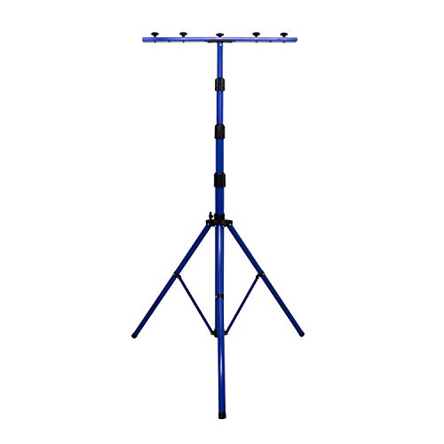 as - Schwabe Profi XL Stativ für LED-Strahler / Halogen-Strahler – Stativ mit Universaltraverse geeignet zur Halterung von Baustrahlern und Leuchten I Höhenverstellbar bis 4,00 m – Blau I 46751 von as - Schwabe