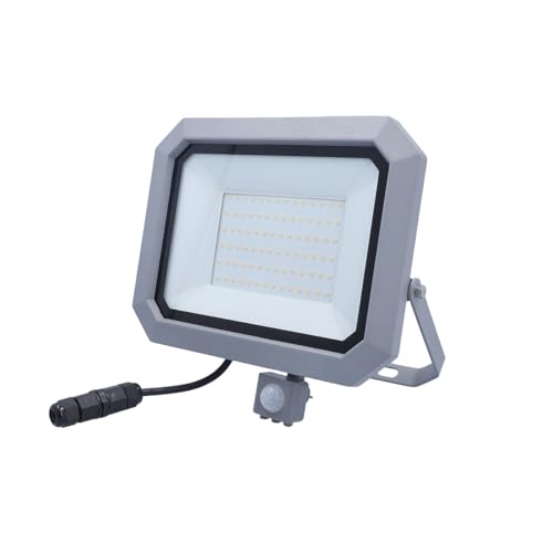 as - Schwabe SLIMLINE PRO Chip LED Strahler 50W 6500 Lumen - 4000K neutralweiß - OSRAM-LED - IP65 Aluminiumgehäuse - Außenleuchte schwenkbar - 10 cm Leitung mit Schnellanschlussadapter - IP44, 46420 von as - Schwabe