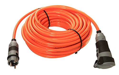 as - Schwabe Verlängerungsleitung 10 m H07BQ-F 3G1,5 mit SchukoUltra Pro, extrem robust, Verlängerungskabel für Einsatz im Aussenbereich, Baustelle, Gewerbe, Industrie, orange/grau, IP54, 62260 von as - Schwabe