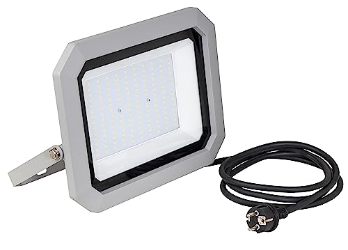 as - Schwabe Slimline Chip-LED Arbeitsleuchte – 80 W Profi Baustrahler – LED Spot geeignet als Werkstattstrahler – Mobile LED Leuchte für Innen- und Außenbeleuchtung – IP65 – Silber I 46480 von as - Schwabe