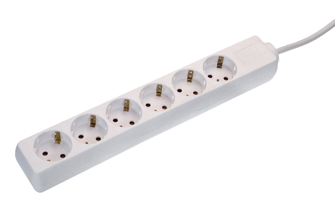 as - Schwabe Steckdosenleiste- Mehrfach, 230V, 16A, IP20 Steckdosenleiste 6-fach (Schutzkontaktstecker, Kabellänge 3 m), mit erhöhtem Berührungsschutz von as - Schwabe