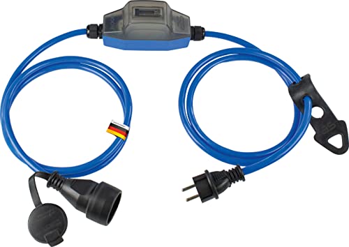 as - Schwabe – Stromzähler ROCO MID konform, Wechselstromzähler im Kunststoffgehäuse, 5+1- stellig analog, 230V/16A/max. 3500W, für den Außenbereich mit Aufhängelasche, IP44, Schwarz/Blau, 61757 von as - Schwabe