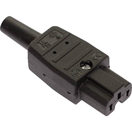 as - Schwabe Heißgerätesteckdose - Typ C15A - Gerätesteckdose für bis 155° C - Thermoplast-Gerätesteckdose - 2-polig - Anschlussleitungen max. 3G1,5-230 V / 10 A - Made in Germany - schwarz, 62083 von as - Schwabe