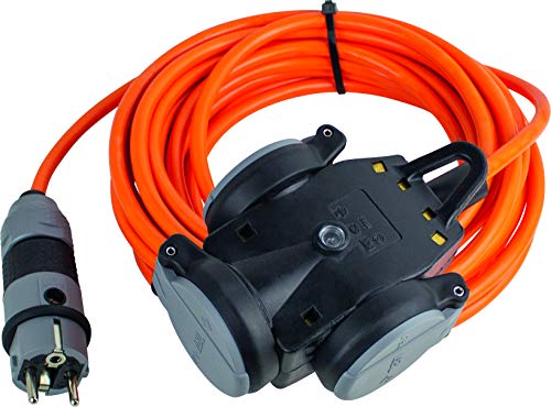 as - Schwabe Verlängerungsleitung mit SCHUKOultra - Baustellenleitung aus Poleyurethan - 10m H07BQ-F 3G1,5 - orange/schwarz - 230V, 16A 3fach - IP54 Staub und spritzwassergeschützt/as 62266 von as - Schwabe