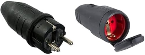 as - Schwabe Vollgummi-Stecker 10/16 A, max. Querschnitt 2,5mm², IP 44, für den Außenbereich geeignet, schwere Ausführung, doppeltes Schutzkontaktsystem, 1 Stück, schwarz, 61412 as - Schwabe Vollgummi-Stecker 10/16 A, max. Querschnitt 2,5mm², IP 44, für den Außenbereich geeignet, schwere Ausführung, doppeltes Schutzkontaktsystem, 1 Stück, schwarz, 61412 von as - Schwabe