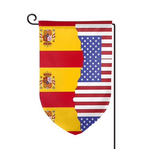 Amerikanische Spanien-Flagge, Flaggen für draußen – langlebige Hofflagge, Sommerdekoration, perfekt für Garten und Terrasse im Freien von asbwuo