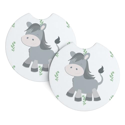 Auto-Untersetzer mit Aufdruck „Smiling Donkey, 2er-Pack – langlebig, wasserdicht, geruchsneutral, leicht zu reinigen – Auto-Innenausstattung für Damen und Herren Auto-Untersetzer mit Aufdruck „Smiling Donkey, 2er-Pack – langlebig, wasserdicht, geruchsneutral, leicht zu reinigen – Auto-Innenausstattung für Damen und Herren von asbwuo