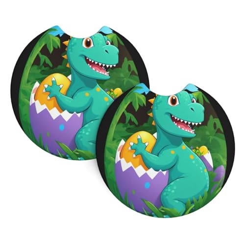 Auto-Untersetzer mit Dinosaurier-Motiv, die Ostereier umarmen, 2er-Pack – langlebig, wasserdicht, geruchsneutral, leicht zu reinigen – Auto-Innenausstattung für Damen und Herren Auto-Untersetzer mit Dinosaurier-Motiv, die Ostereier umarmen, 2er-Pack – langlebig, wasserdicht, geruchsneutral, leicht zu reinigen – Auto-Innenausstattung für Damen und Herren von asbwuo