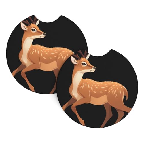 Bedruckte Auto-Untersetzer mit dem Motiv „A Fawn was Wounded by Thorns, 2er-Pack – langlebig, wasserdicht, geruchsneutral, leicht zu reinigen – Auto-Innenausstattung für Damen und Herren Bedruckte Auto-Untersetzer mit dem Motiv „A Fawn was Wounded by Thorns, 2er-Pack – langlebig, wasserdicht, geruchsneutral, leicht zu reinigen – Auto-Innenausstattung für Damen und Herren von asbwuo