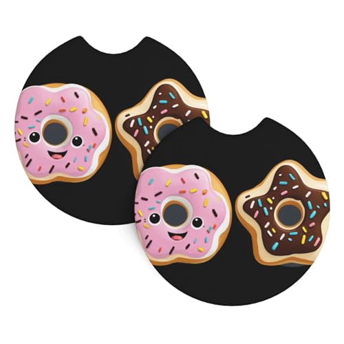 Bedruckte Auto-Untersetzer mit leckeren Stern-Donuts, 2er-Pack – langlebig, wasserdicht, geruchsneutral, leicht zu reinigen – Auto-Innenausstattung für Damen und Herren Bedruckte Auto-Untersetzer mit leckeren Stern-Donuts, 2er-Pack – langlebig, wasserdicht, geruchsneutral, leicht zu reinigen – Auto-Innenausstattung für Damen und Herren von asbwuo