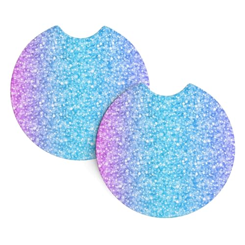 Buntes Retro-Glitzer- und Funkel-Auto-Untersetzer-Set, 2-teilig – Universelle rutschfeste Untersetzer für Autos, LKWs, SUVs und Boote Buntes Retro-Glitzer- und Funkel-Auto-Untersetzer-Set, 2-teilig – Universelle rutschfeste Untersetzer für Autos, LKWs, SUVs und Boote von asbwuo