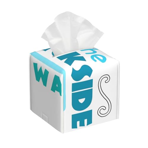 Die Rückseite der quadratischen Taschentuchbox mit Wasser-Dschungel-Kreuzfahrtmotiv, kubische Taschentuchbox, Dekoration auf Esstisch und Badezimmer, Büro Die Rückseite der quadratischen Taschentuchbox mit Wasser-Dschungel-Kreuzfahrtmotiv, kubische Taschentuchbox, Dekoration auf Esstisch und Badezimmer, Büro von asbwuo