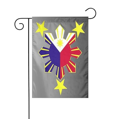 Filipina-Flagge mit Sonnensternen, Gartenflagge, Terrasse, Urlaubsparty-Atmosphäre, dekorative Flagge (30,5 x 45,7 cm) von asbwuo