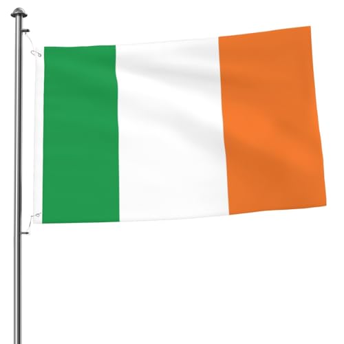 Flagge der irischen Außenflagge – 2 x 3 Fuß Flaggen für draußen, perfekte Gartenflagge und Hofflaggen für die Sommerdekoration von asbwuo